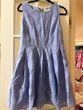 Sail to Sable Periwinkle Dot Fit-and-Flare Dress